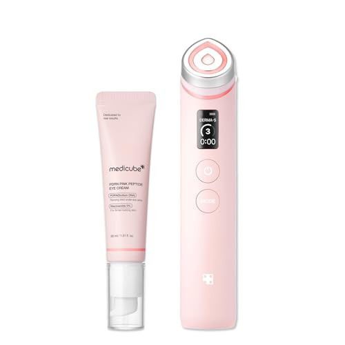 medicube Booster Pro Facial Device & Eye Care Duo: Salmon DNA PDRN Pink Eye Serum and Booster Pro Pink | Retinol and PDRN For Firmer-Looking, Plumper Looking Skin and Smoother Skin | Amazon (US)