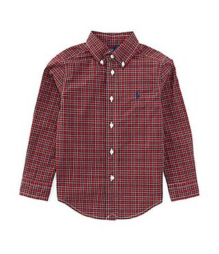 Polo Ralph Lauren Little Boys 2T-7 Long Sleeve Plaid Poplin Shirt - 2T | Dillard's