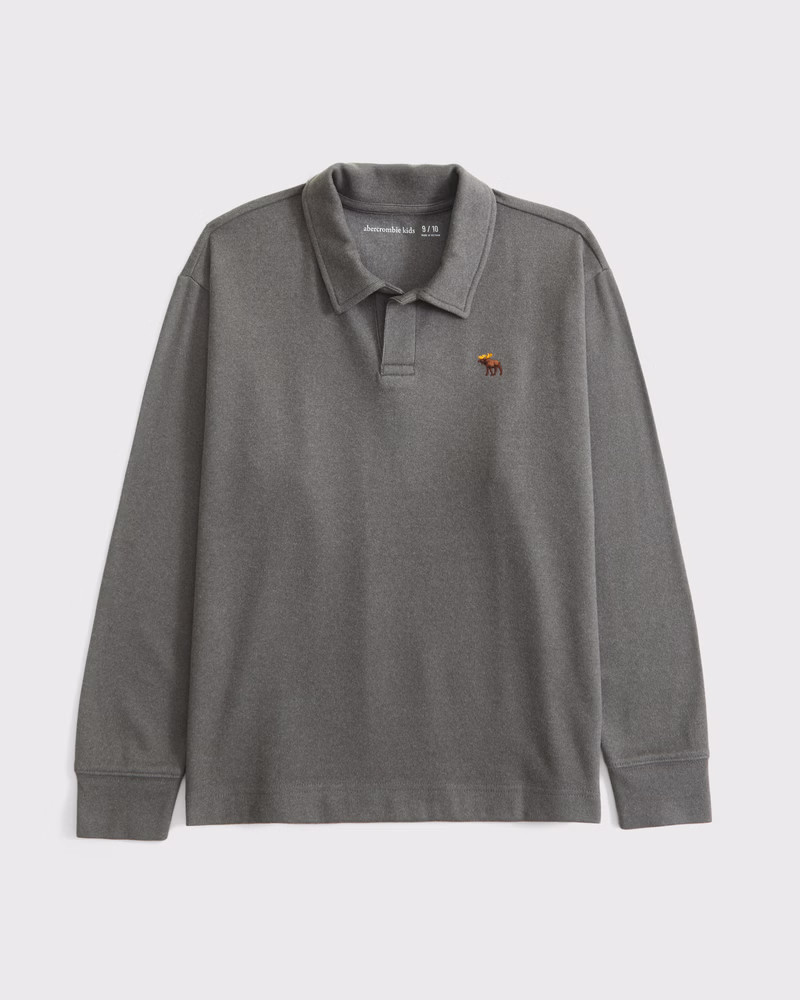 cozy long-sleeve signature icon johnny collar polo | Abercrombie & Fitch (US)