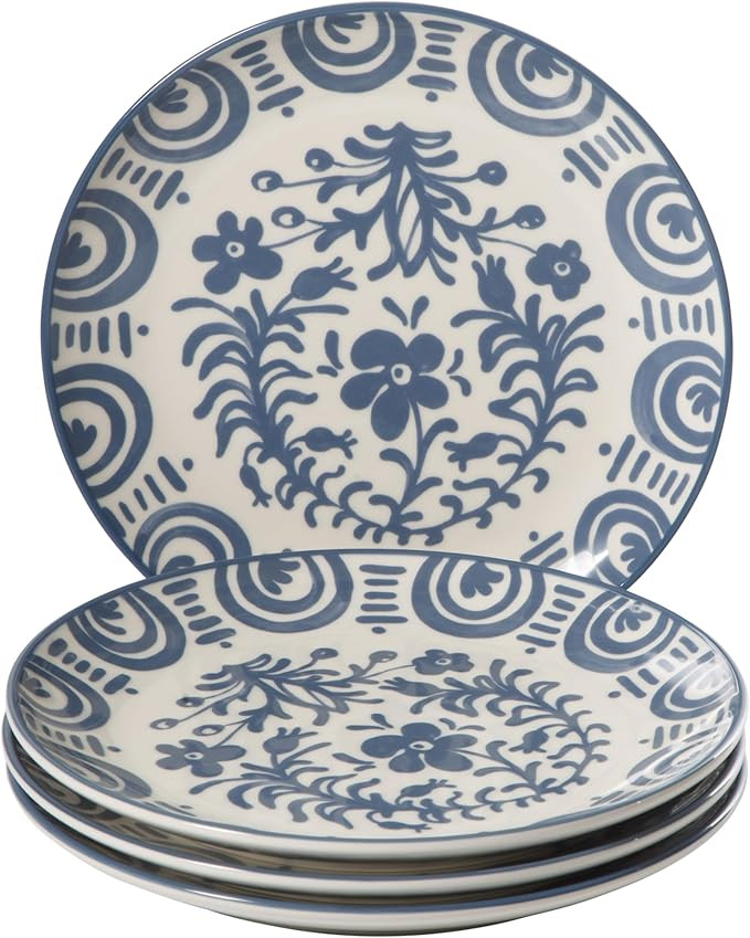 Bloomhouse - 2-Time Oprah’s Favorite Things - Valencia Flor 4 Piece Dessert & Salad Plate Set, ... | Amazon (US)