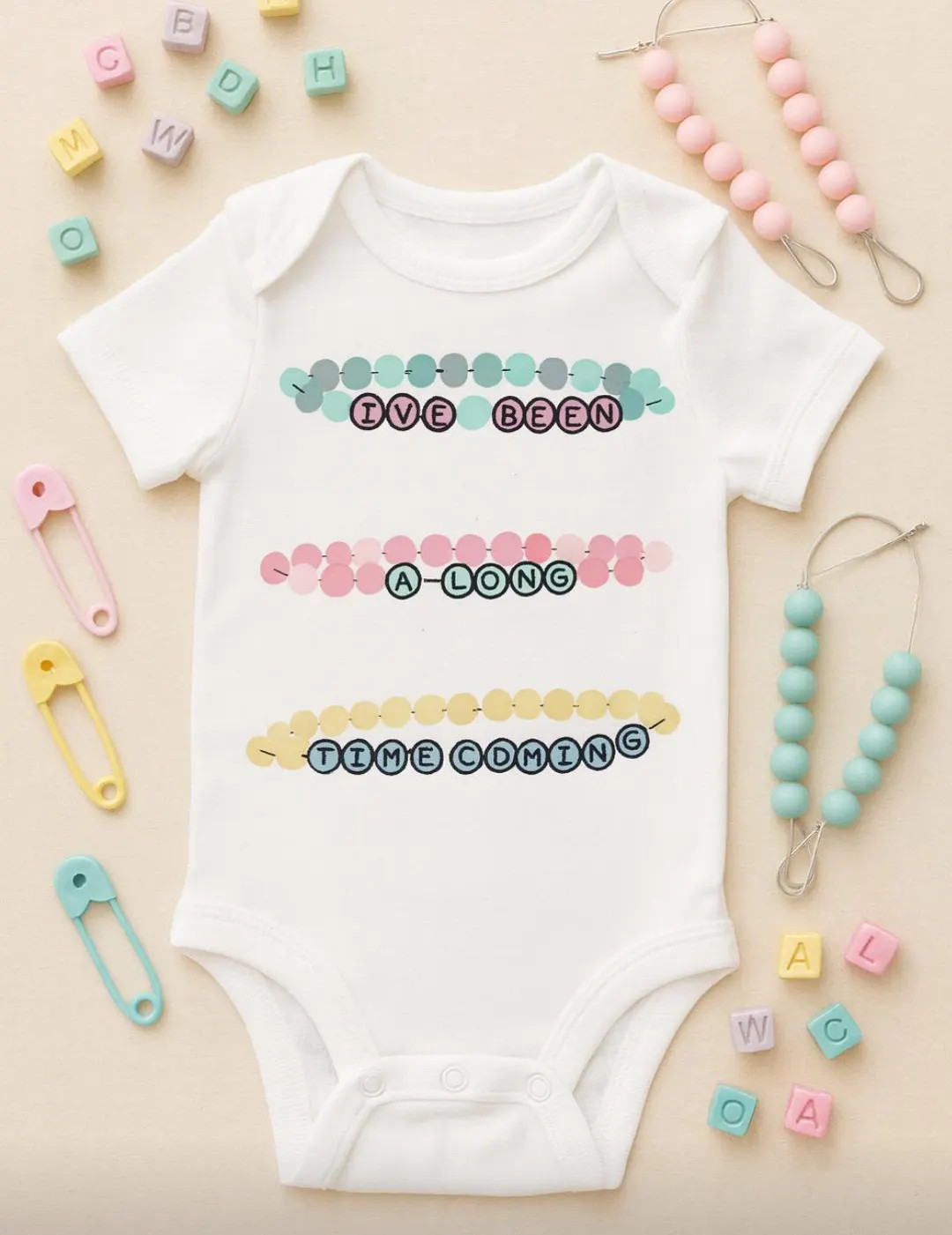 Little Eras Baby Bodysuit Featuring Friendship Bracelets: I’ve Been A Long Time Coming - Etsy | Etsy (Global)