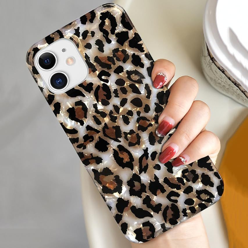 J.west Case Compatible with iPhone 11 6.1-inch, Luxury Sparkle Translucent Clear Leopard Cheetah Pri | Amazon (US)