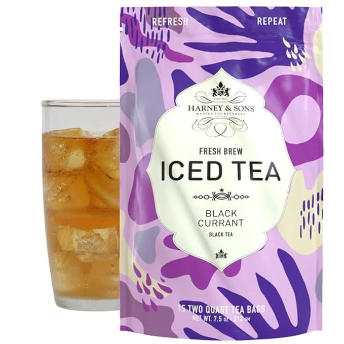 Harney & Sons Black Currant Fresh Brew Iced Tea | 15ct, Brews up to 30 quarts of Iced Tea | Amazon (US)