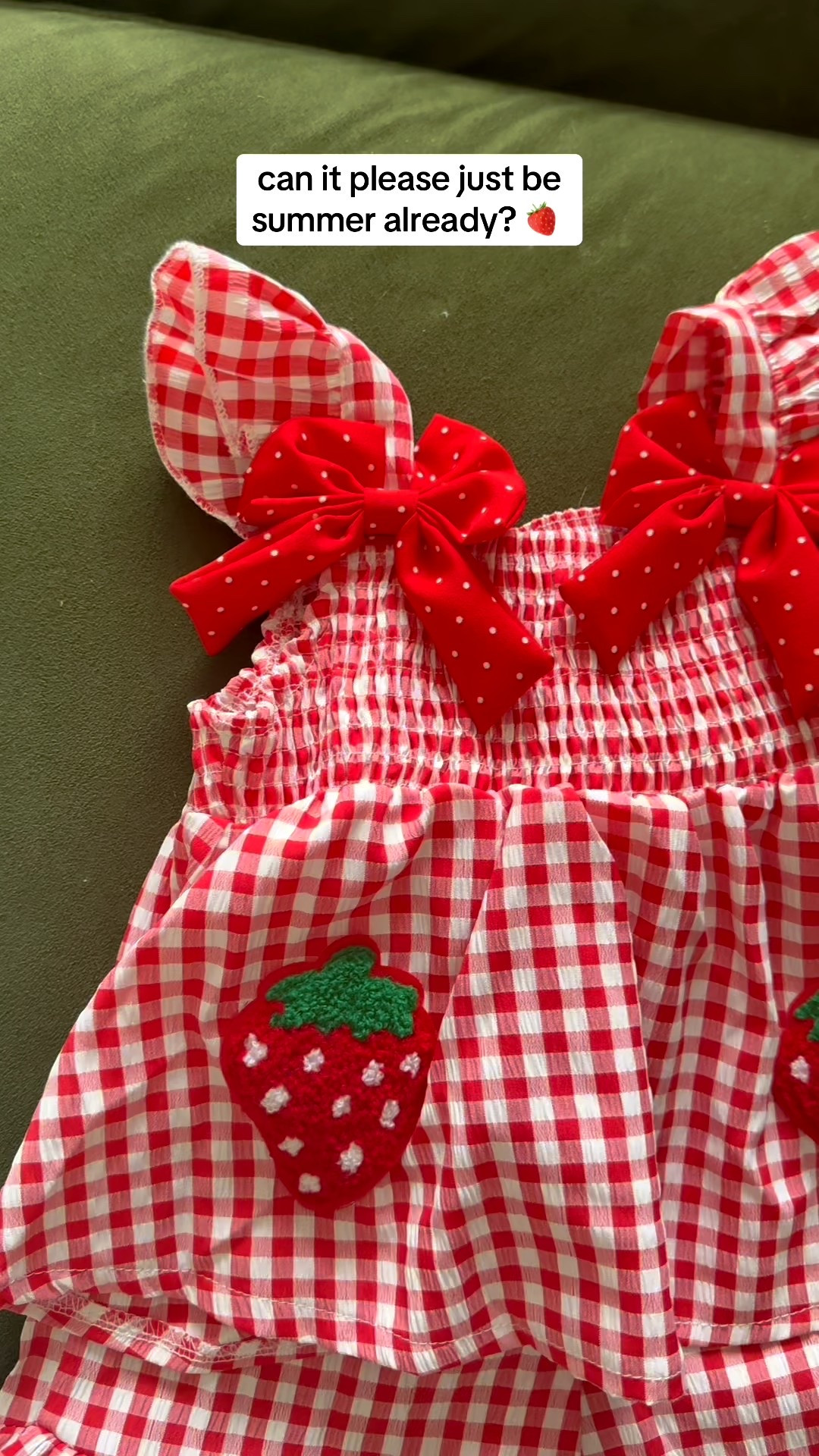 She’s comfy, she’s cute, and she’s ready for summer snacks and playdates 🍓 This strawberry gingham set is perfect for busy little days and adorable photo moments.

#TODDLERSUMMEROUTFIT #CUTEBABYSTYLE #STRAWBERRYOUTFIT #MOMFINDS #TIKTOKSHOPFIND

#LTKdayinmylife #LTKValentine #LTKgrwm