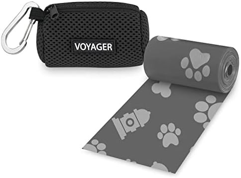 Best Pet Supplies Dog Poop Bag Holder Leash Attachment with 15 Bags, Black, Reusable Mesh Dispens... | Amazon (US)