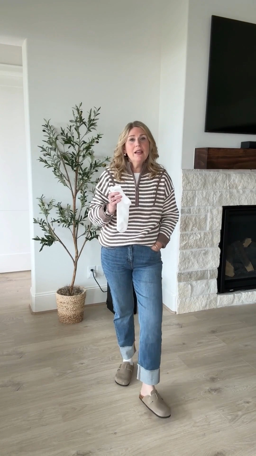 Sweater has a relaxed fit. Runs tts. ♥️
Denim are stretchy. Run tts. Clogs run tts. VERY COMFORTABLE! 🙌

#LTKWatchNow #LTKShoeCrush #LTKParties #LTKStyleTip #LTKOver40 #LTKSeasonal #LTKFindsUnder100 #LTKWorkwear #LTKSaleAlert #LTKPlusSize #LTKMidsize #LTKPetite #LTKTravel #LTKFindsUnder50

#LTKootd #LTKmomlife