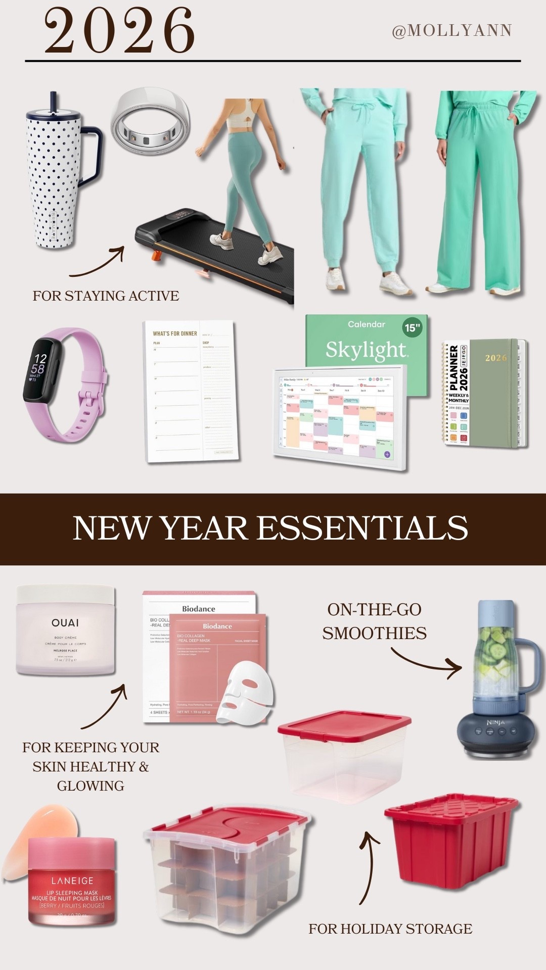 2026 new year essentials to keep you motivated, organized, healthy, and active! 

#LTKmorningroutine #LTKselfcare #LTKfitnessgoals