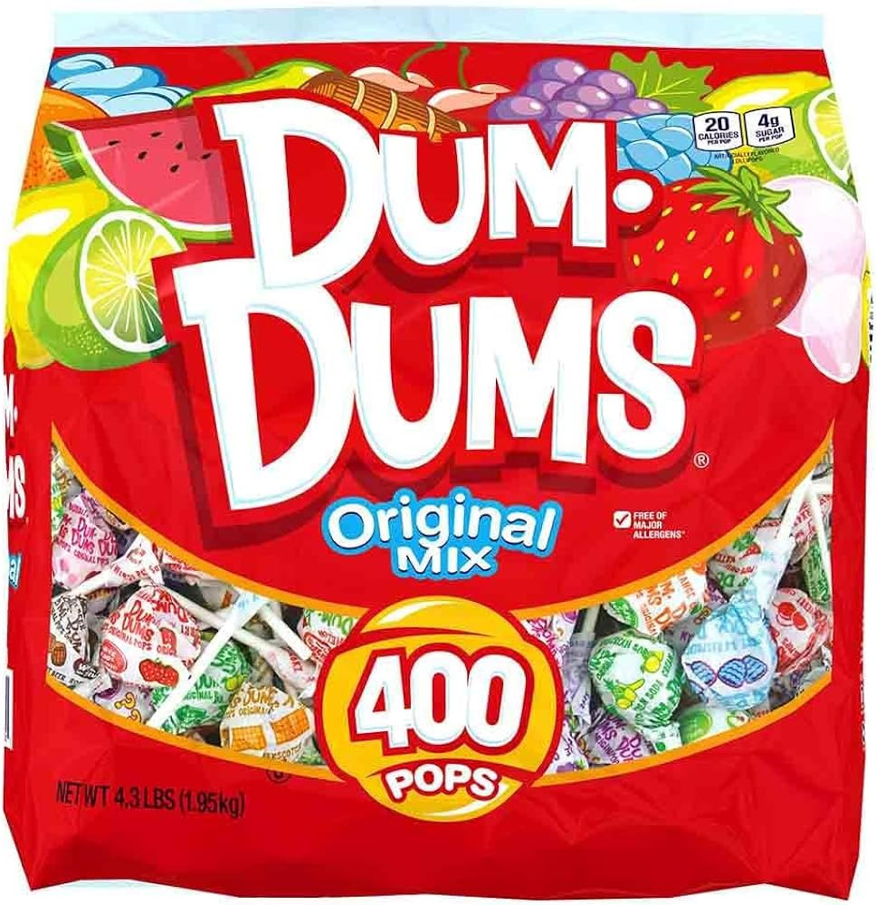 Dum Dums Original Mix 400 ct. Bag - All-Time Classic Flavors - Individually Wrapped Lollipops for... | Amazon (US)