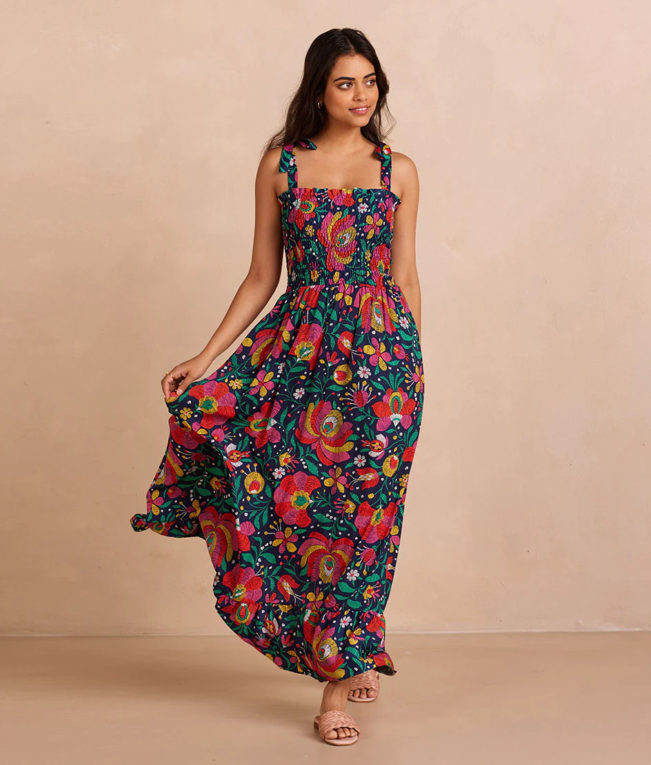 The Silky Luxe Smocked Maxi Dress 
            | 
              
              
                $... | SummerSalt