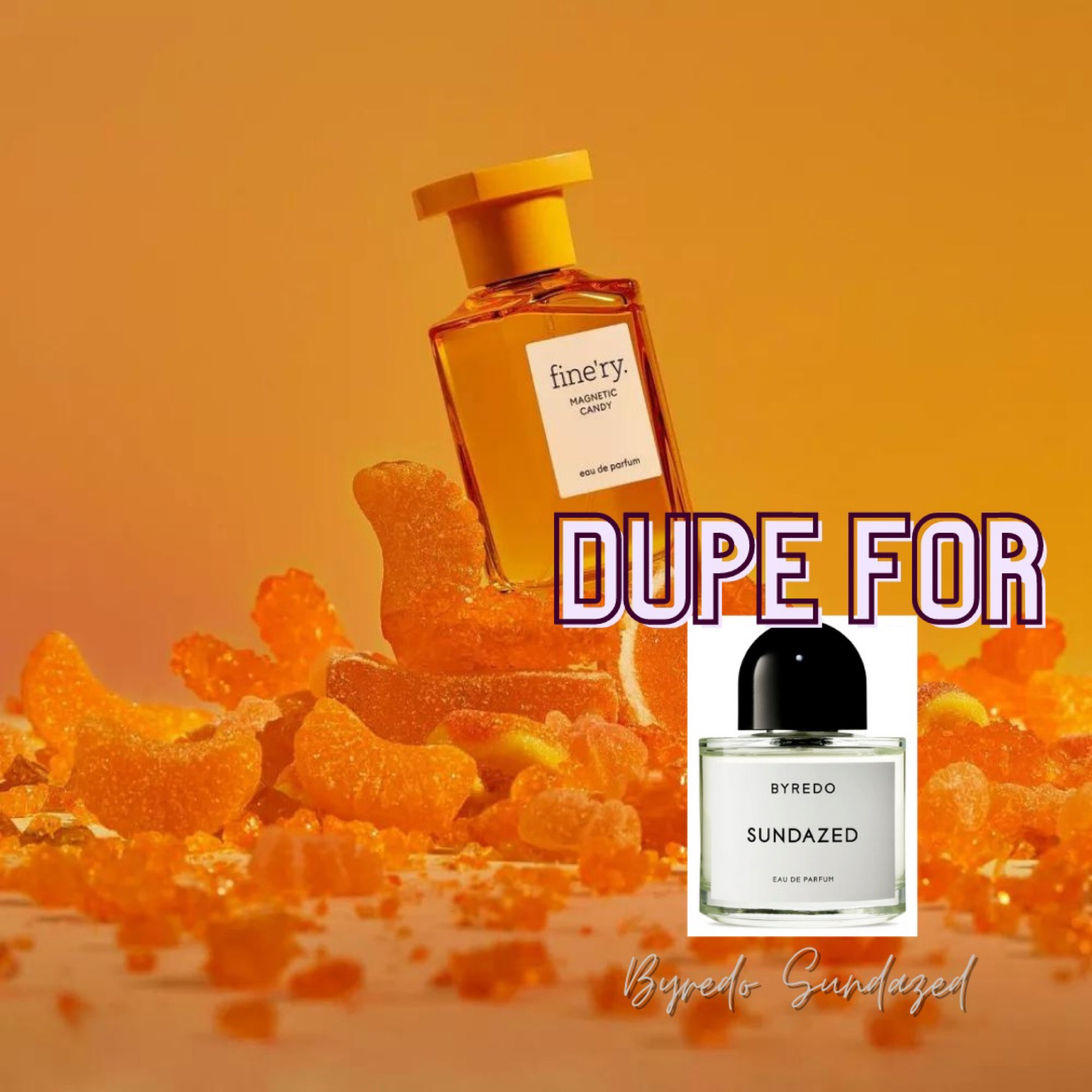 NOTES!
Magnetic Candy
-Sugared Violet, Pink Pomelo, Cotton Candy
Byredo Sundazed
-Top: Lemon, Mandarin, Heart: Neroli, Jasmine Sambac, Base: Musks

#finery #targetfinery #targetfinds

#LTKunder100 #LTKunder50 #LTKFind