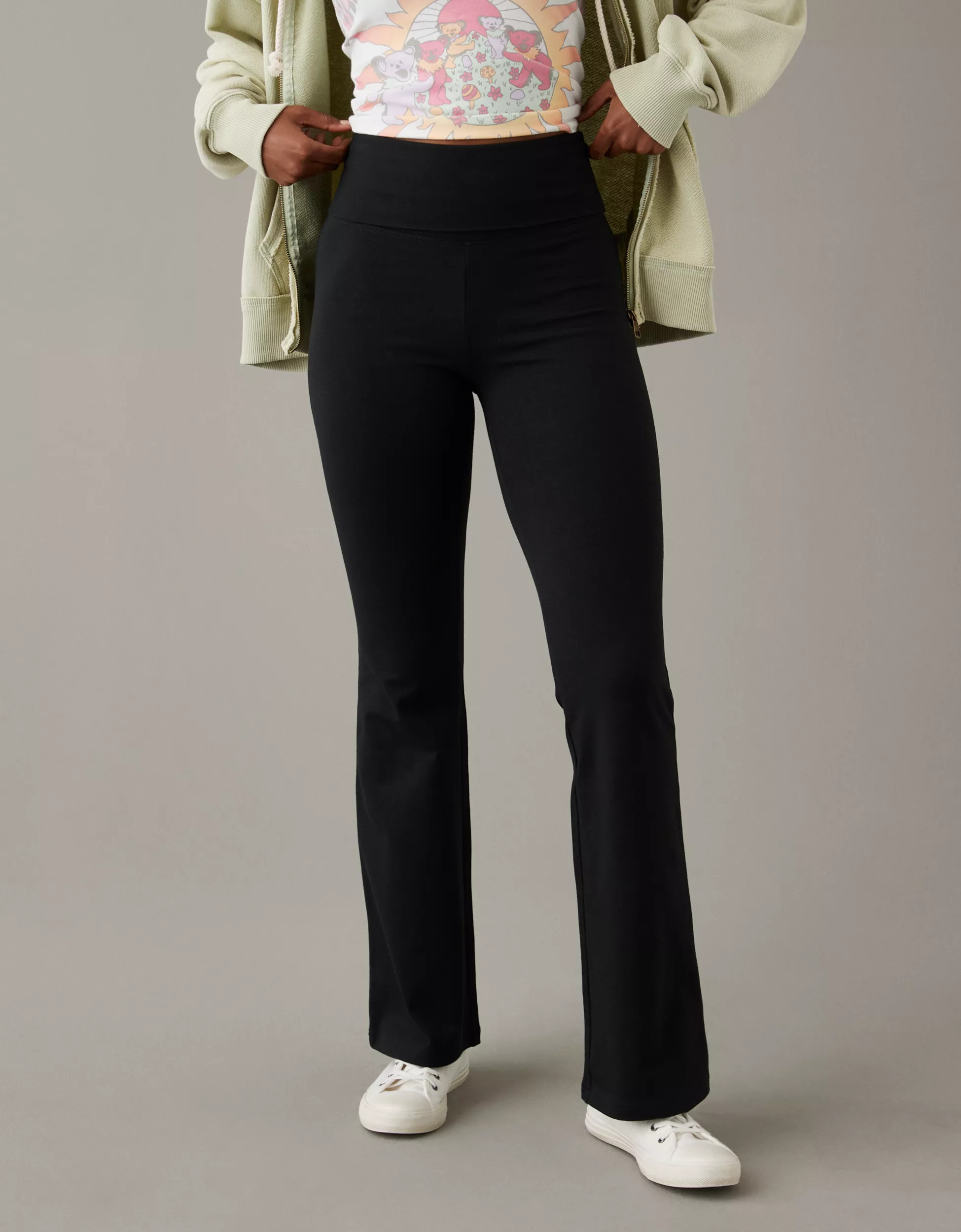 AE Foldover Flare Legging | American Eagle Outfitters (US & CA)