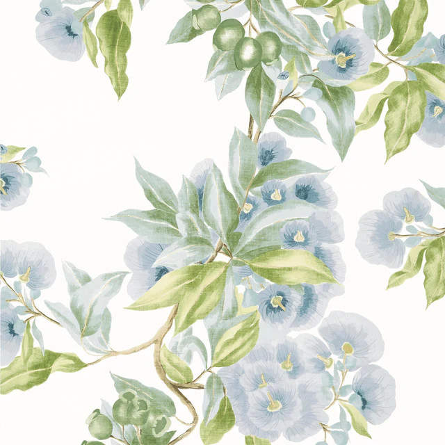Anna French Camellia Garden Sky Wallpaper | DecoratorsBest