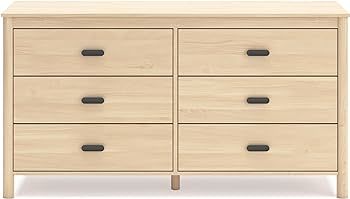 Signature Design by Ashley Cabinella Dresser, 62" W x 20" D x 33" H, Light Brown | Amazon (US)