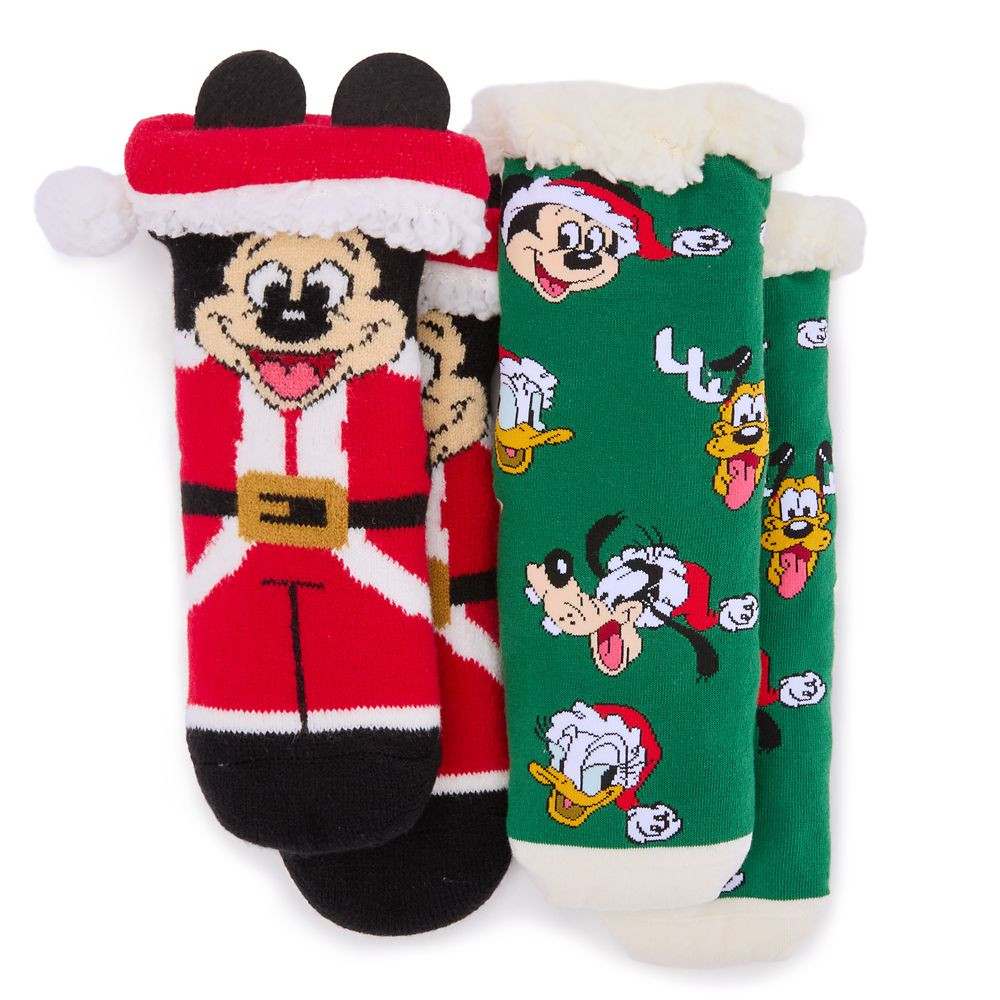 Santa Mickey Mouse and Friends Holiday Sock Set for Kids | Disney Store