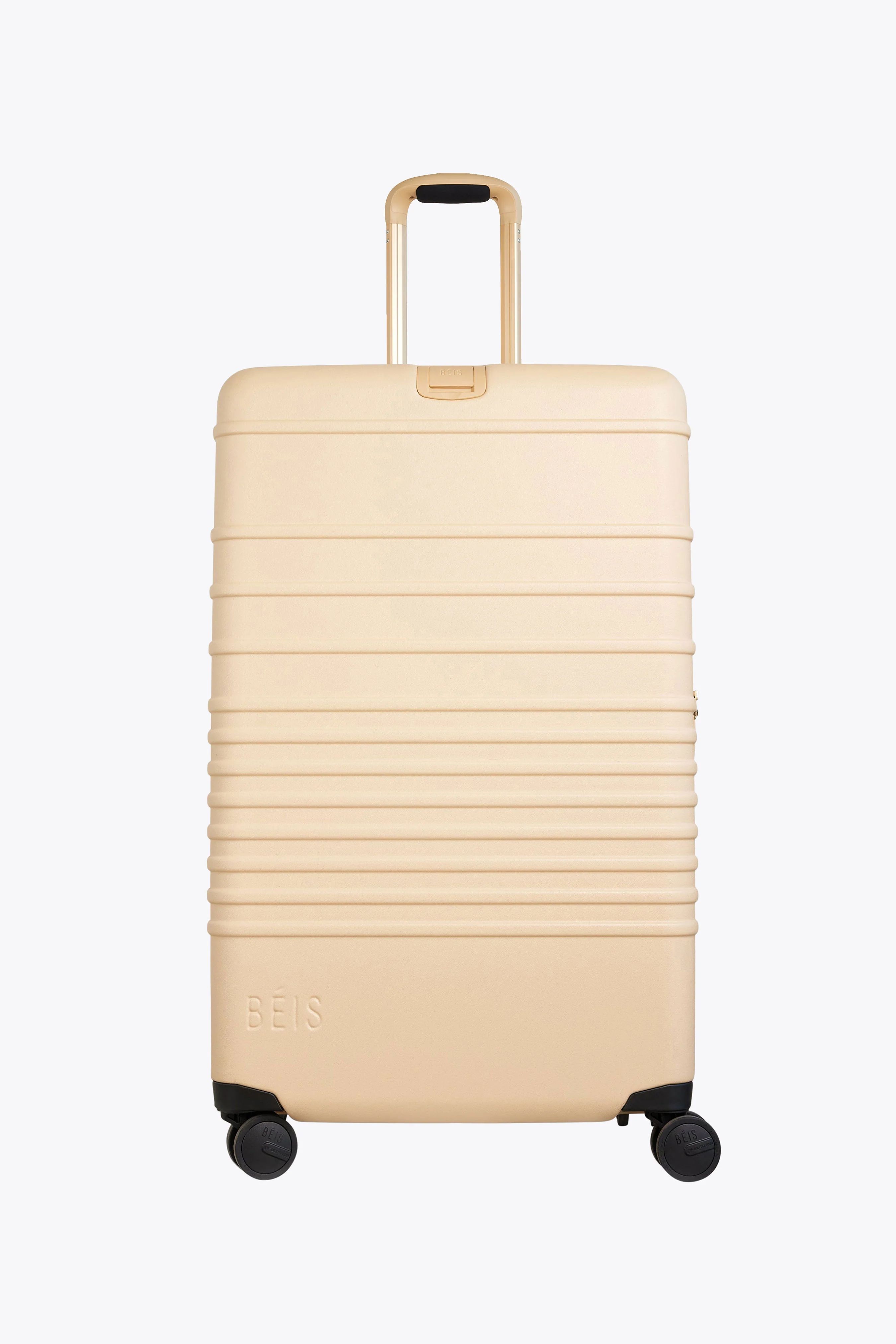 The Large Check-In Roller in Beige | BÉIS Travel