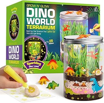 Light-up Dino World Terrarium Kit for Kids - Dinosaur Toys - Create Your Own Mini Dinosaur Garden... | Amazon (CA)
