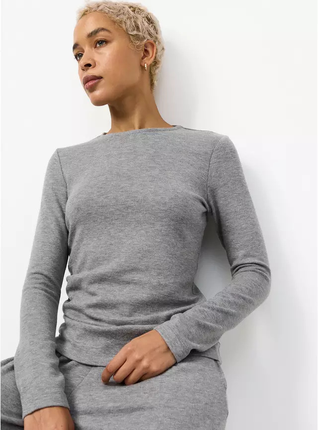 Buy Grey Side Gather Top 6 | Hoodies and sweatshirts | Tu | Tu Clothing