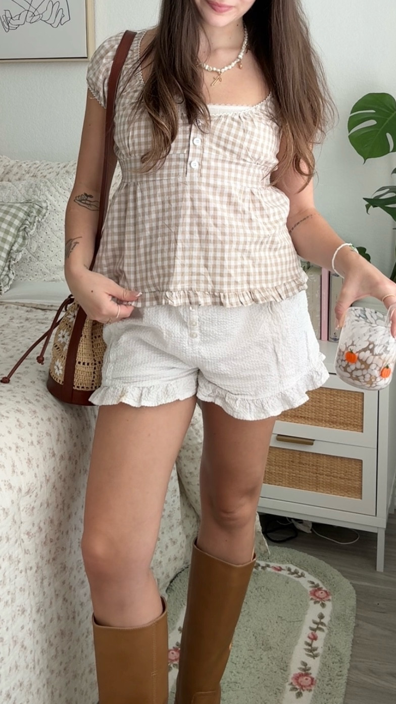 cutest transitional summer to fall outfit 🧸🍂☕️

#LTKFindsUnder50 #LTKFindsUnder100 #LTKSeasonal