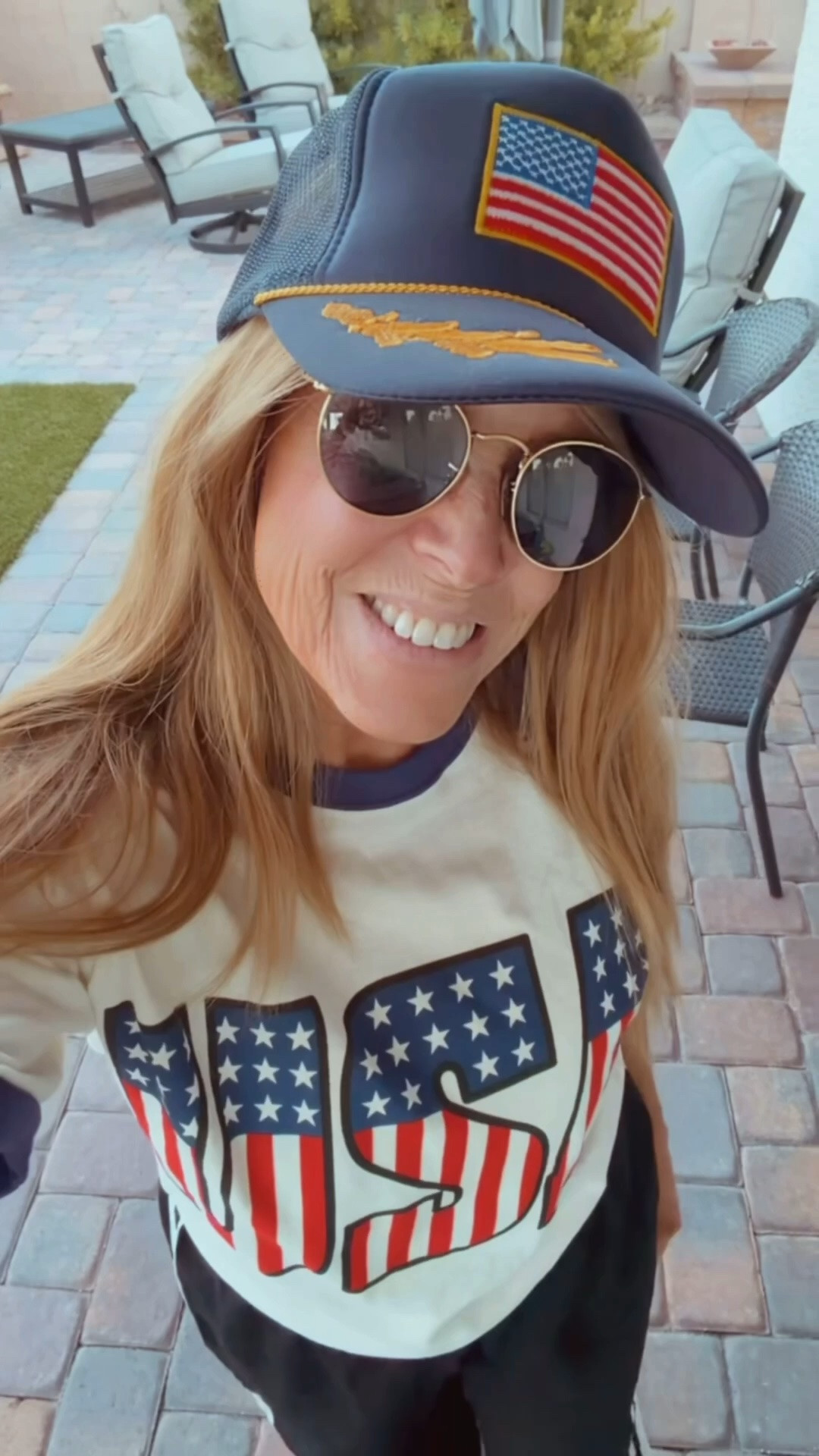 Americana style you can rep year round and celebrate the 4th of July in ! 
These linen pants by Donni were a splurge but are a quality wardrobe staple . I’m 5’1” usually a size 4 and am wearing  a size M in  both the pants and TShirt . **Exact Tee is sold out but expecting a restock soon !

#LTKootd #LTKOver40 #LTKPetite