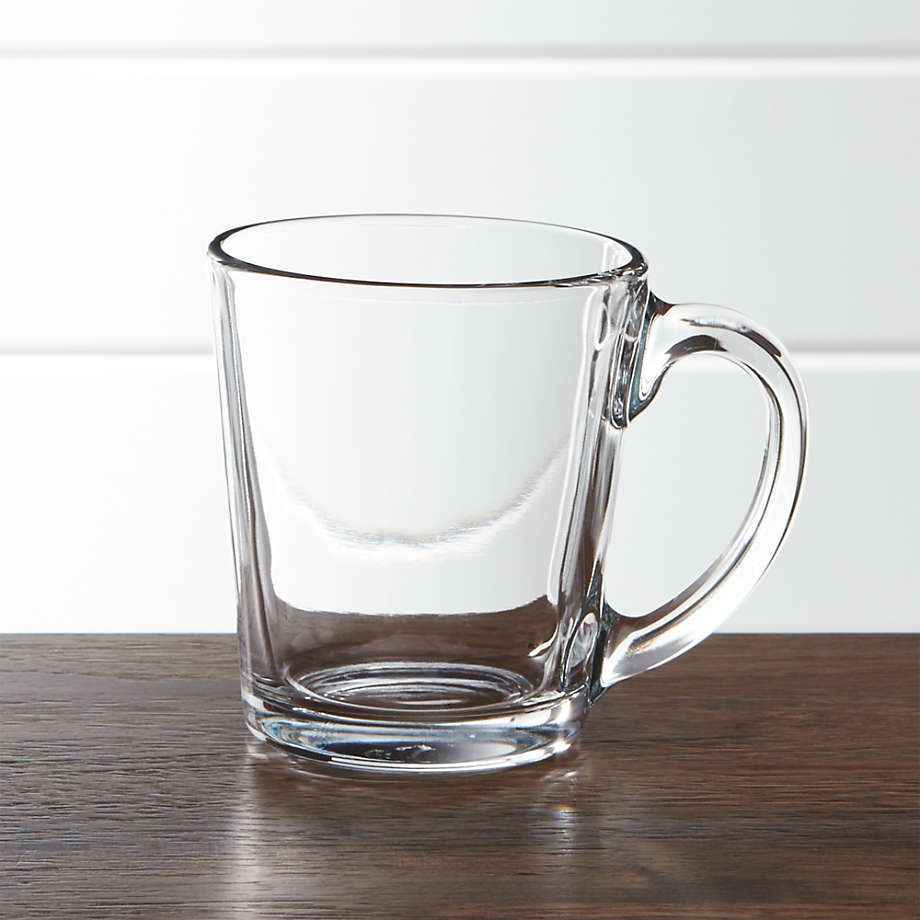 Moderno Clear Glass Coffee Mug, Set of 8 + Reviews | Crate & Barrel | Crate & Barrel