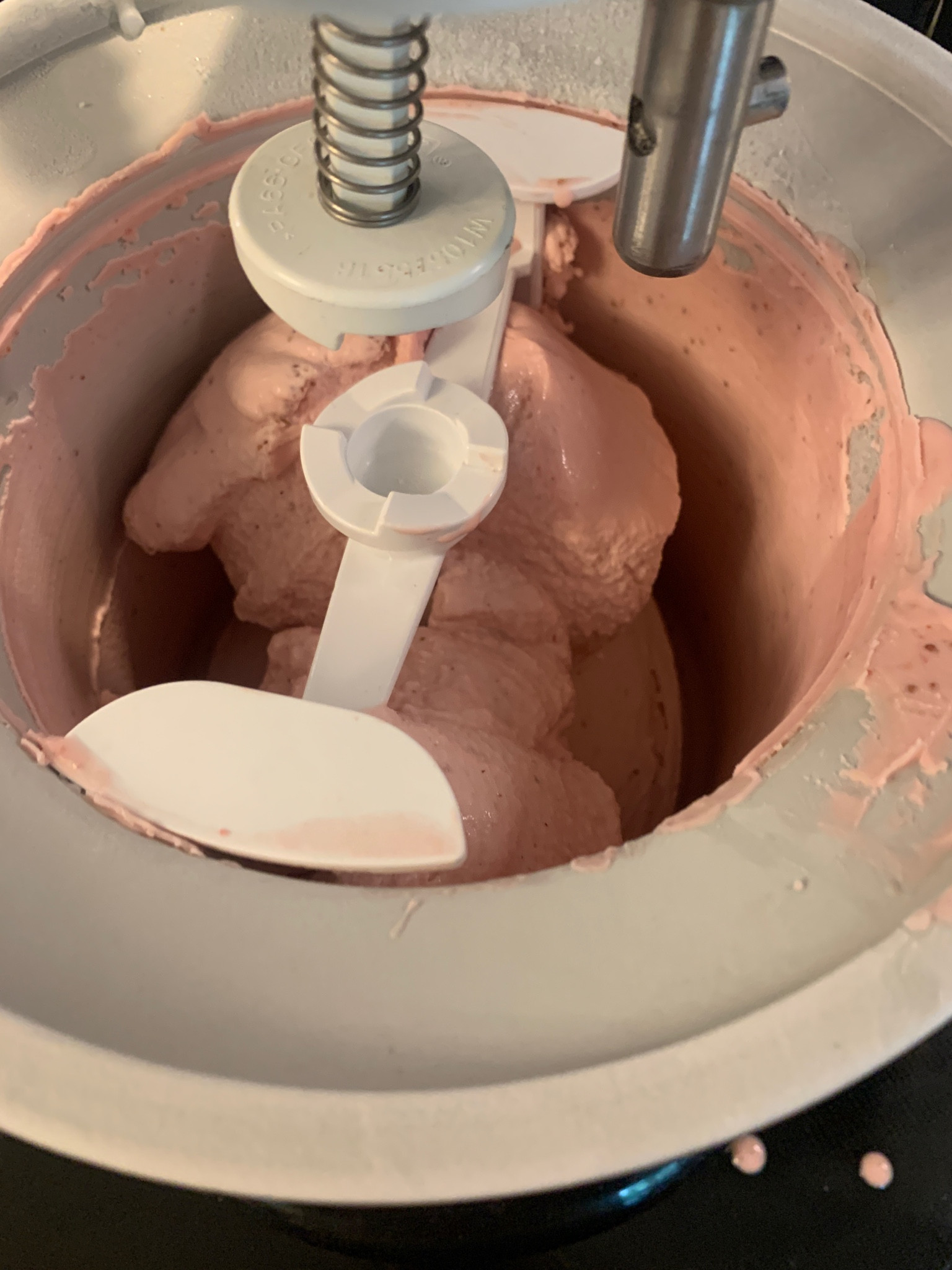 Can’t get enough homemade ice cream this summer! Obsessed with our kitchen aid attachment and definitely prefer it to a separate machine if you already have a kitchen aid  