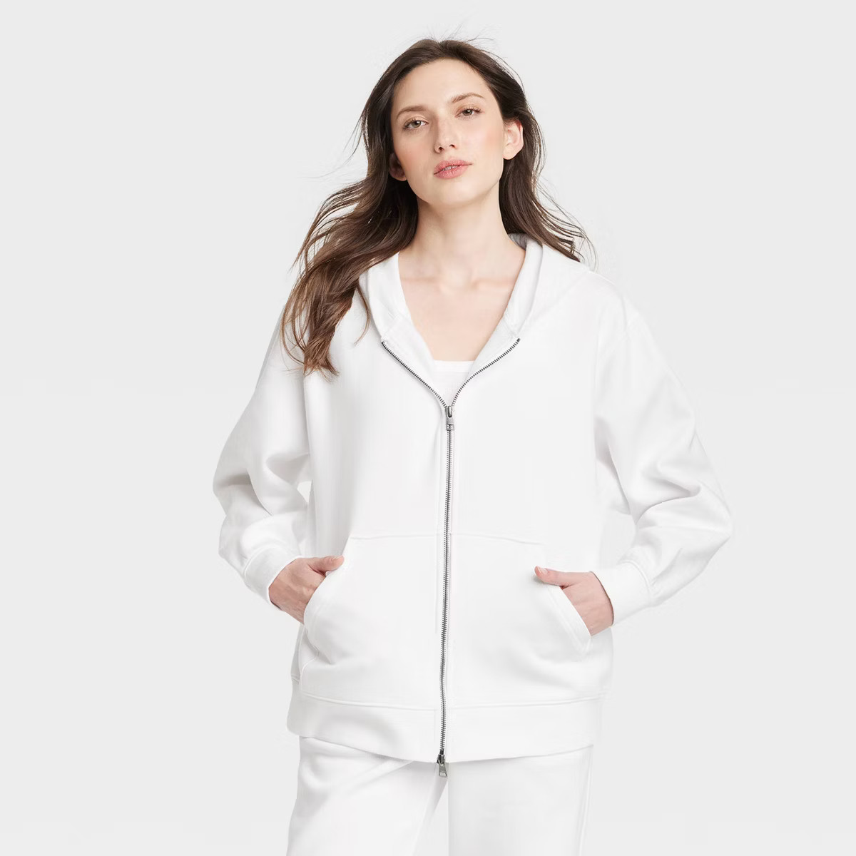 Women's Oversized Hooded Zip-Up Sweatshirt - Universal Thread™ | Target