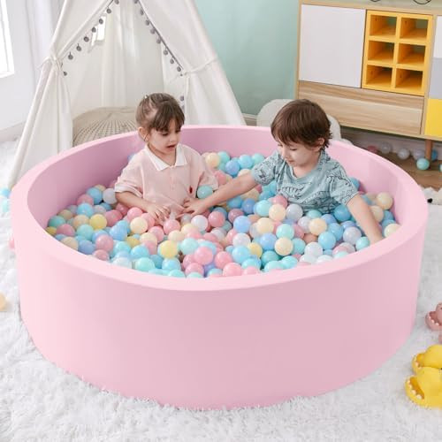47.2"x 13.8" Foam Ball Pit, Large Ball Pits for Toddlers, Soft Round Playpen Ball Pool for Kids, ... | Amazon (US)