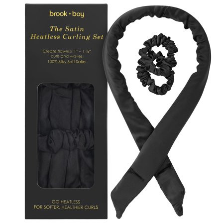 Heatless Hair Curler-Overnight Heatless Curls Heatless Curling Rod For Short & Long Hair & Headband Hair Curlers To Sleep In - Black C30 | Walmart (US)