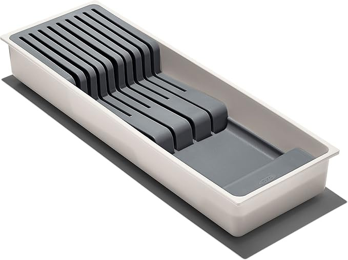 OXO Good Grips Kitchen Drawer, Compact Knife Organizer, White | Amazon (US)