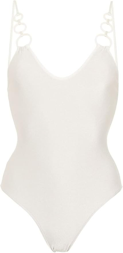 Amazon.com: Adriana Degreas, Solid Basic Swimsuit With Hoops | Amazon (US)