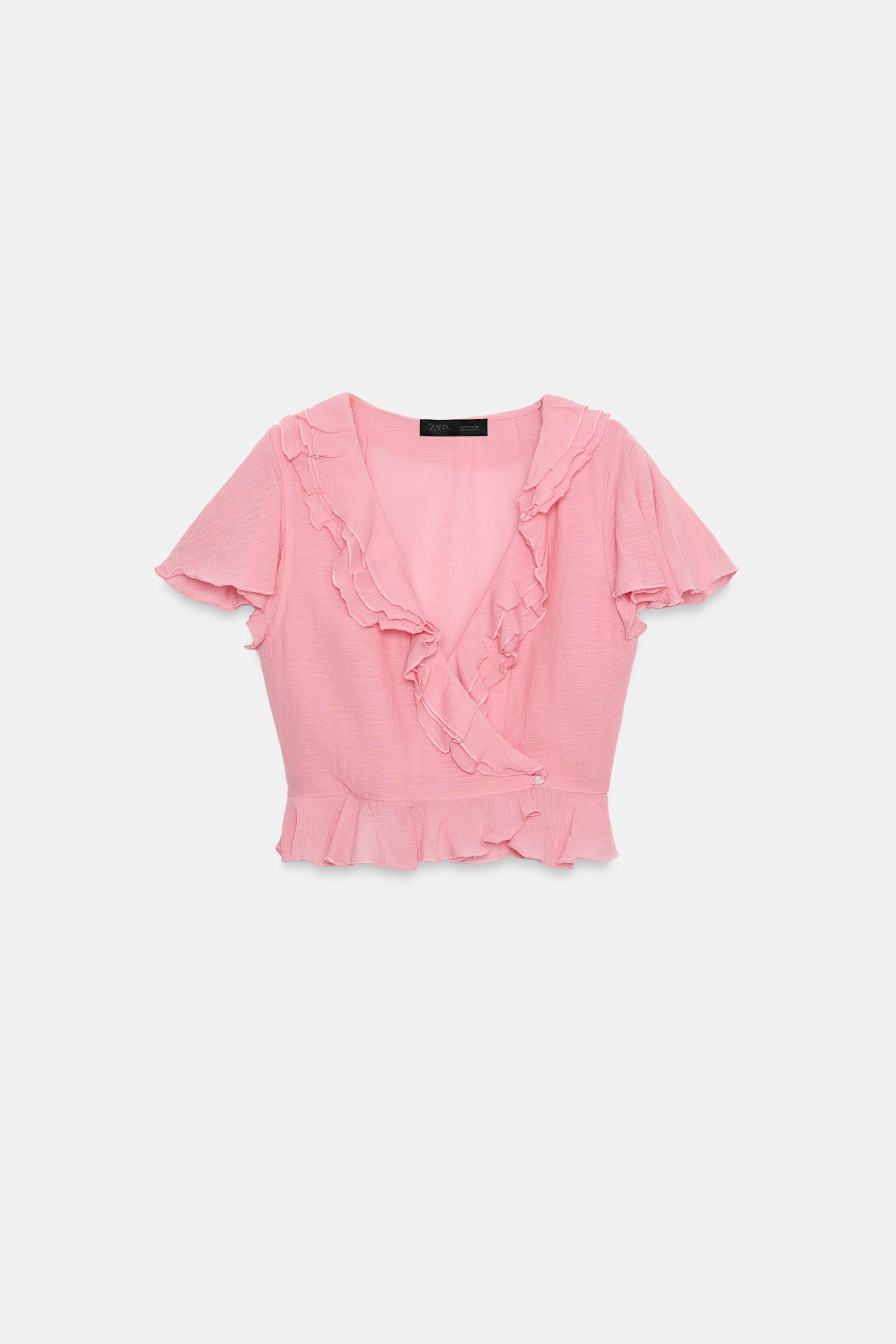 RUFFLED WRAP TOP | Zara US