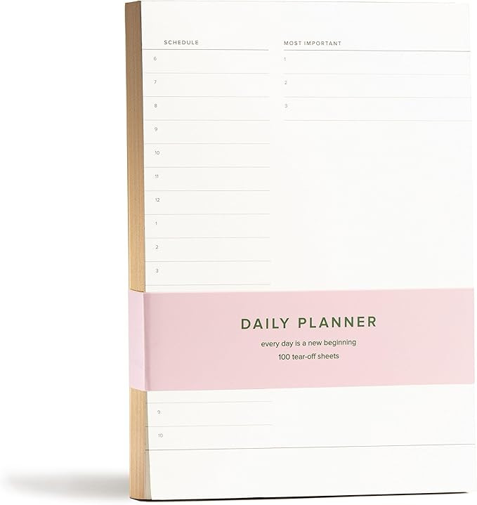 Daily and Weekly To-Do List Notepad – Desk Pad for Work and Study, Gold, 8x6 Inches | Amazon (US)