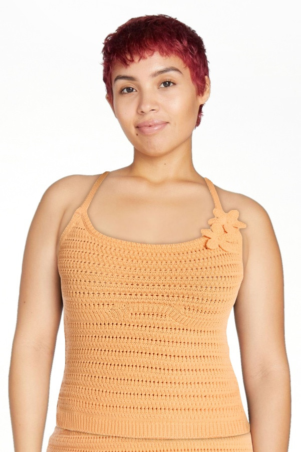 Madden NYC Women\u2019s Crochet Cotton Top with 3D Flowers, Sizes XXS-XXL | Walmart (US)