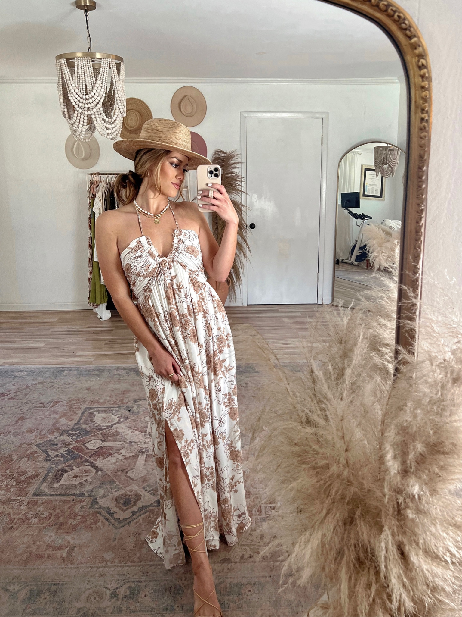 Gorgeous stunning boho floral print maxi dress! I love this beachy flow dress so much for Spring and summer! Has a stretchy low back with a halter and back adjustable tie with pockets and a side slit! Use code ASHLEY30 for a discount! 

Magnolia boutique 
Summer dress
Spring dress
Beach dress
Vacation 
Resort style 

#LTKunder100 #LTKstyletip #LTKSeasonal
