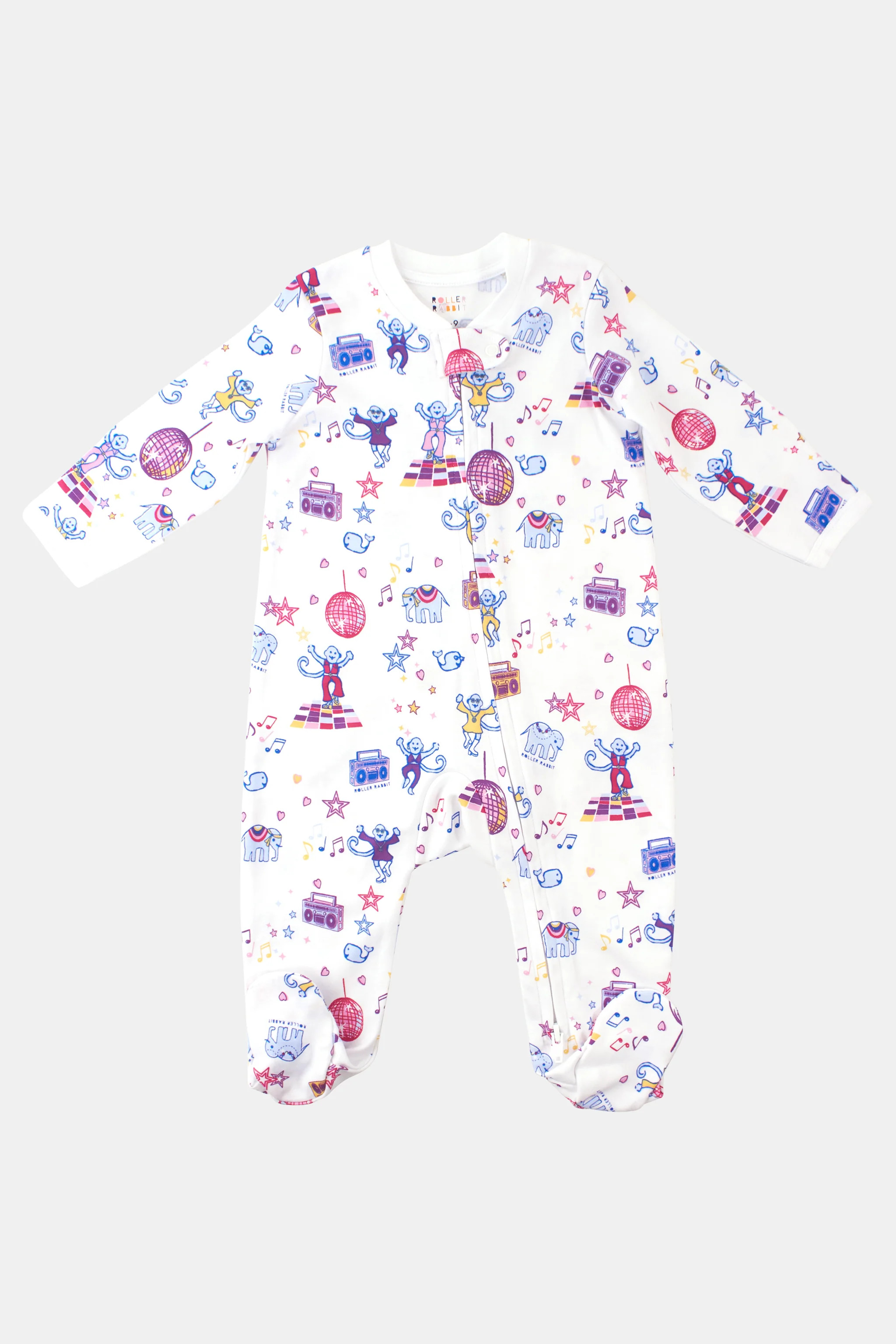 Infant Boogie Monkeyland Zipper Footie | Roller Rabbit | Roller Rabbit