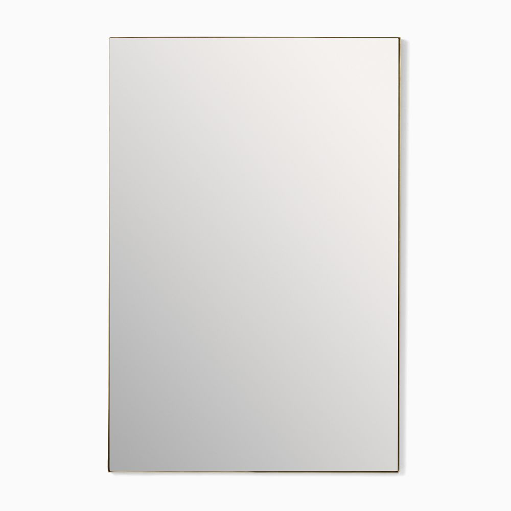 Thin Metal Rectangle Wall Mirror | West Elm (US)