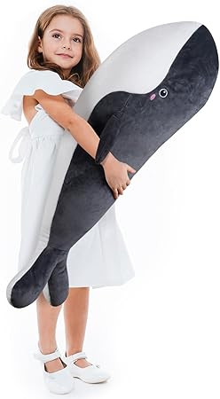 CHDGIOHA Long Whale Plush Body Pillow,Cute Whale Stuffed Animal,Super Soft The Whale Throw Pillow... | Amazon (US)