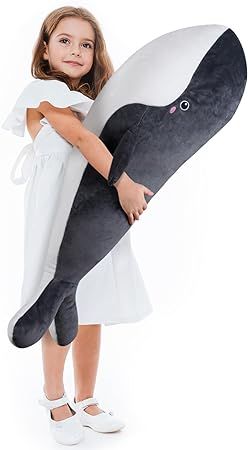 CHDGIOHA Long Whale Plush Body Pillow,Cute Whale Stuffed Animal,Super Soft The Whale Throw Pillow... | Amazon (US)
