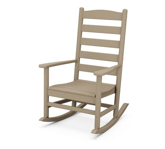 Polywood Ladderback Outdoor Rocking Chair | Pottery Barn (US)