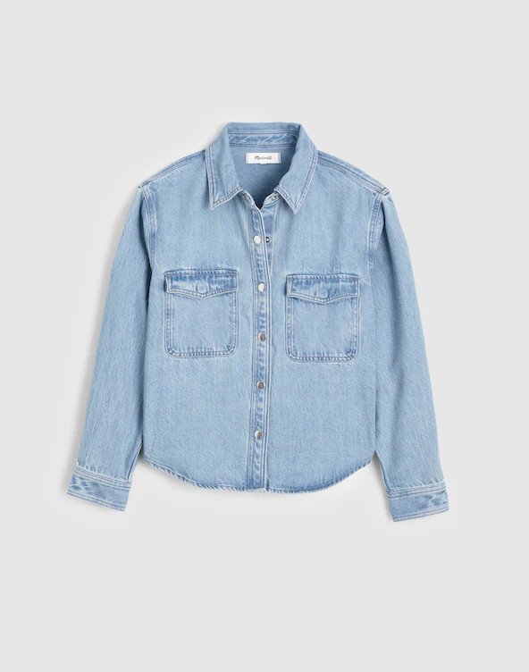 Airy Denim Relaxed Shirt-Jacket | Madewell