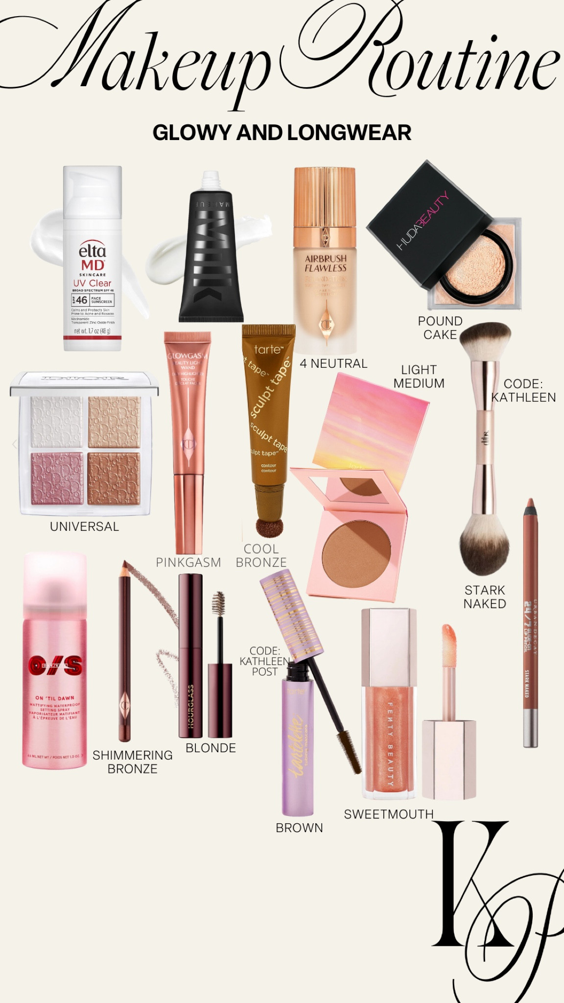 Glowy makeup routine! Code KATHLEENPOST at tarte!