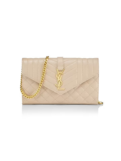 Envelope Monogram Matelassé Leather Wallet-On-Chain | Saks Fifth Avenue