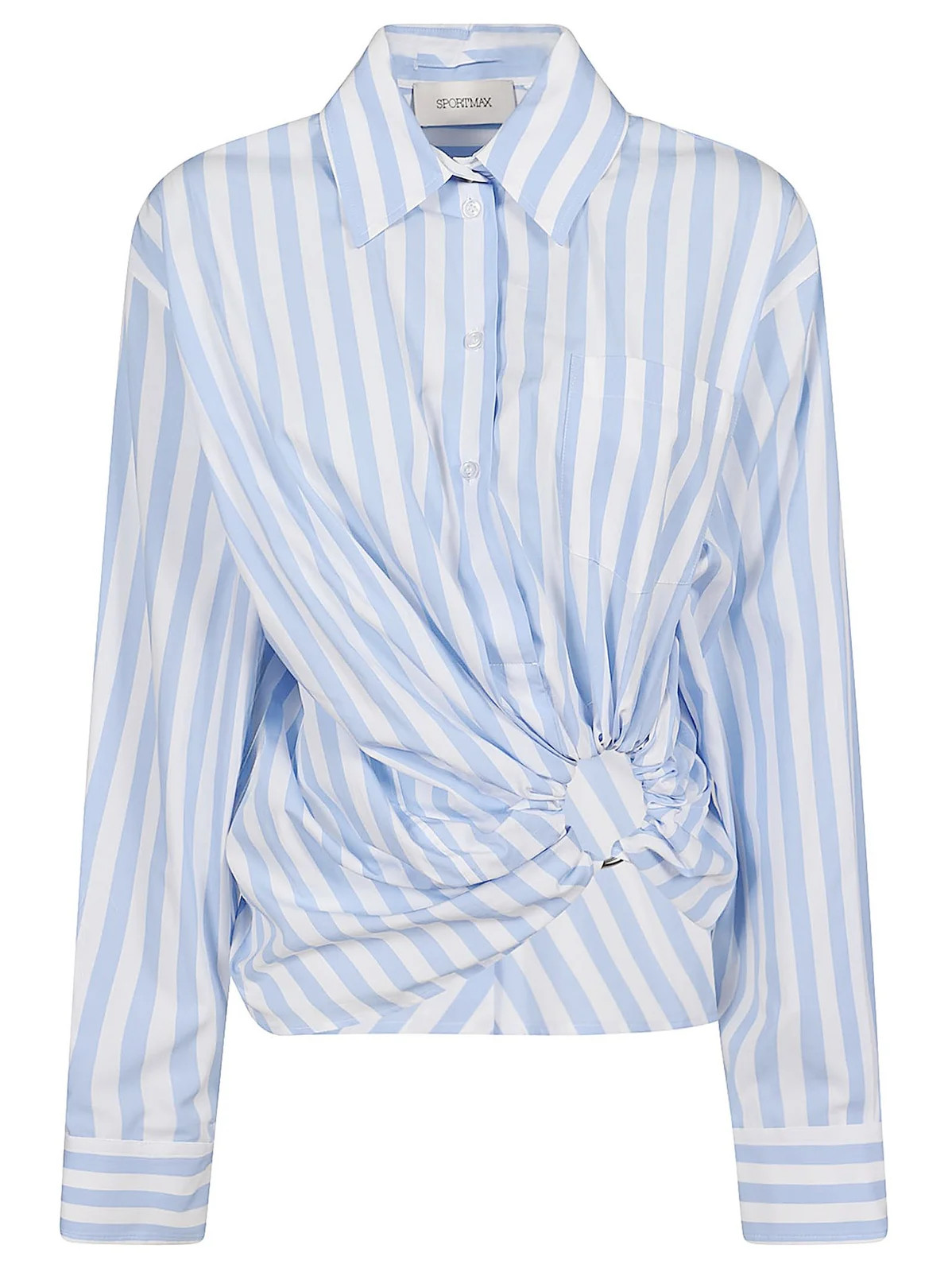 Sportmax Palmizi Striped Poplin Shirt | Cettire Global