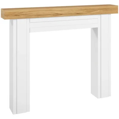 Modern Fireplace Mantel, Freestanding Fireplace Surround with Legs for Electric Fireplaces, 51.2" W x 40.6" H, Natural Wood | Wayfair North America