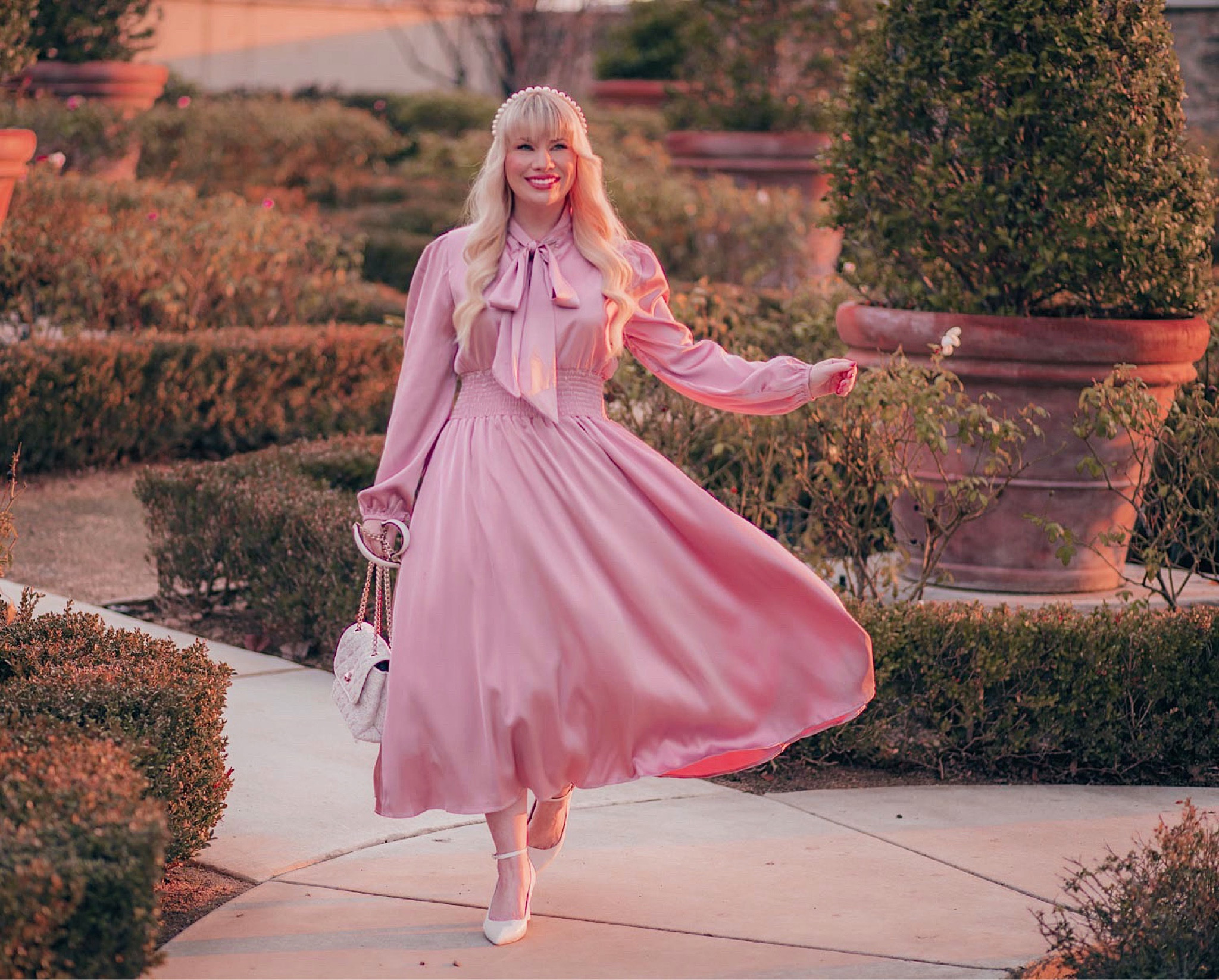 Pink spring dress, spring outfit from Chicwish, ally shoes - Use LIZZIE40 for $40 off heels and LIZZIE10 for 10% off flats

#LTKworkwear #LTKSeasonal #LTKstyletip