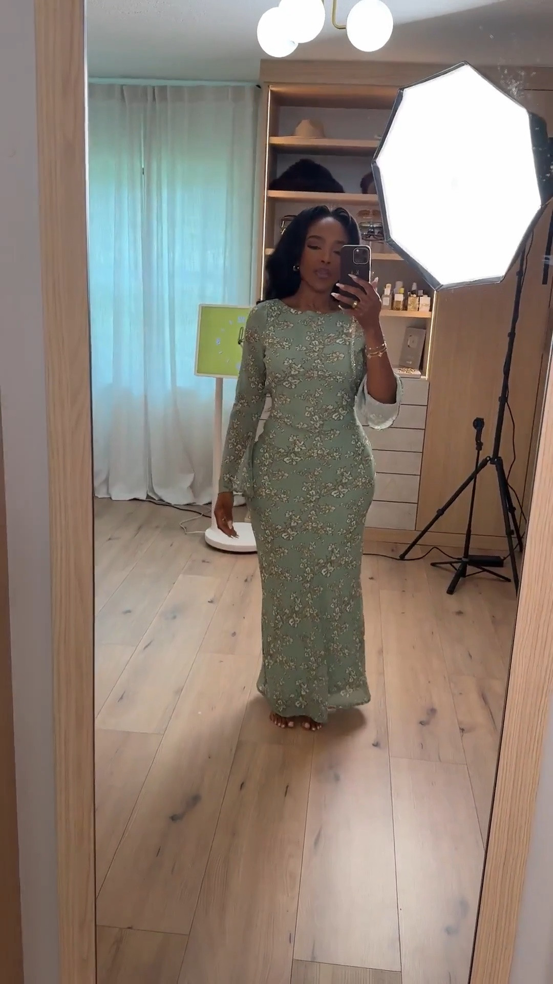 Hi babes ✨ Scroll to shop this romantic floral dress moment 🌿

This soft sage floral maxi is one of those timeless feminine pieces that instantly makes you feel elegant and put together. The delicate floral print, flattering fitted silhouette, and subtle sleeve detail give it such an elevated look while still feeling effortless and easy to wear. Definitely the kind of dress that always gets compliments.

Perfect for weddings, baby showers, brunch, church, vacation dinners, spring events, or date nights.

📏 Measurements: 5’4” | 140 lbs | 34D | 27 | 40  
Wearing size Small

Floral maxi dress, wedding guest dress, feminine spring outfits, elegant dresses for women, sage green dress, romantic outfit ideas, classy style inspiration, modest chic fashion, vacation dinner dresses, spring wedding outfits, elevated feminine fashion, floral occasion dresses

Follow me on Instagram and YouTube @kirasfashionfinds

#LTKgrwm #LTKootd #LTKPetite