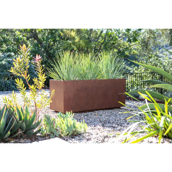 Corten Steel Series Long Box Planter | Wayfair North America