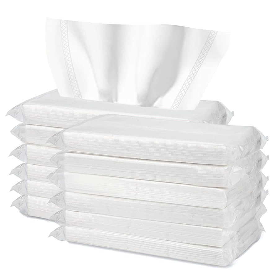 Car Tissue Refill, 12 Packets 600 Sheets, Disposable Soft Facial Tissues, Travel Size Pack for Ca... | Amazon (US)