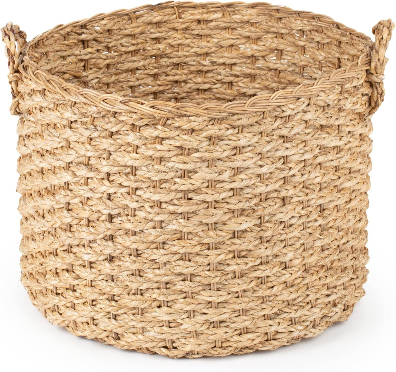 Wholestory Collective Round Woven Wicker Rattan Large Blanket Floor Storage Basket with Handles p... | Amazon (US)