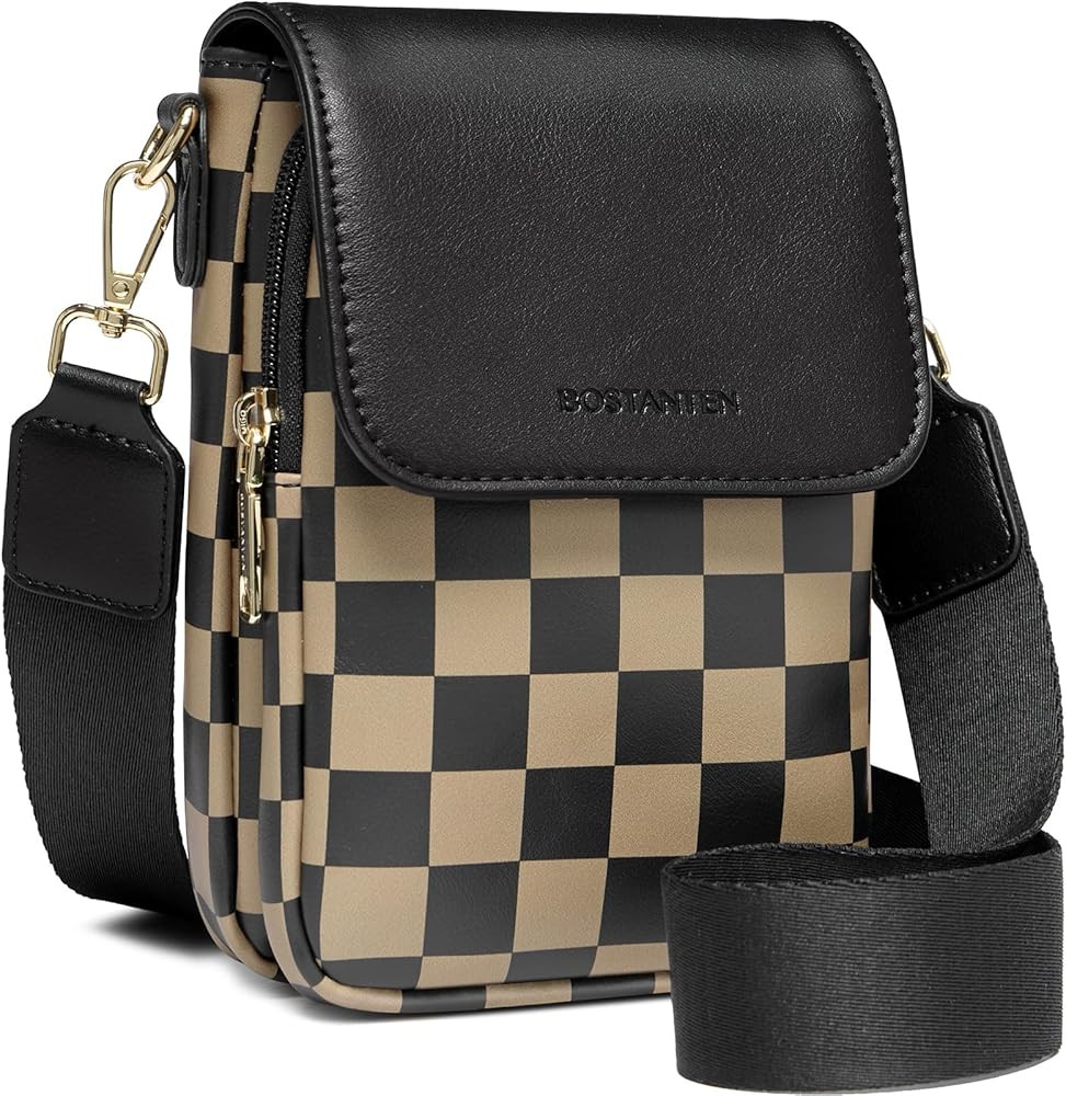 BOSTANTEN Small Crossbody Bags for Women Cell Phone Purse Leather Wallet Handbags with Card Slots | Amazon (US)